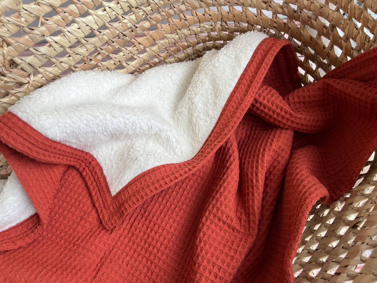 Plush waffle baby blankets