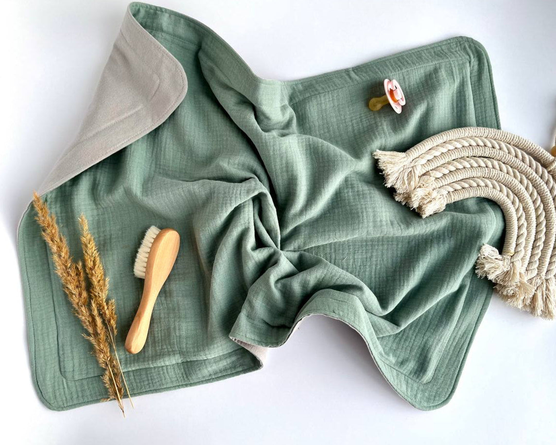 Baby Muslin Diaper Changing Pad - Sage