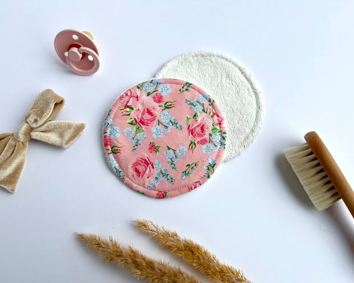 Reusable Breastfeeding Pads – Organic, Washable & Ultra-Soft Nursing Pads - Roses