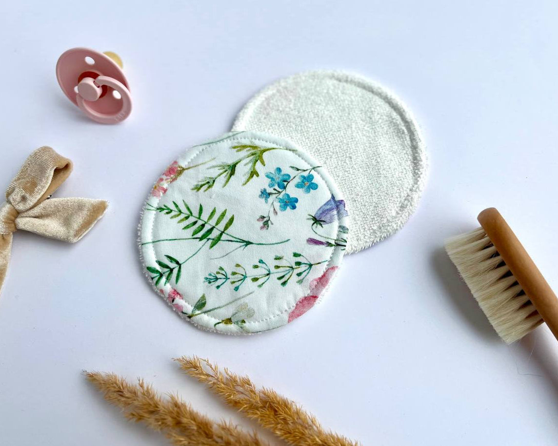 Reusable Breastfeeding Pads – Organic, Washable & Ultra-Soft Nursing Pads - meadows on white