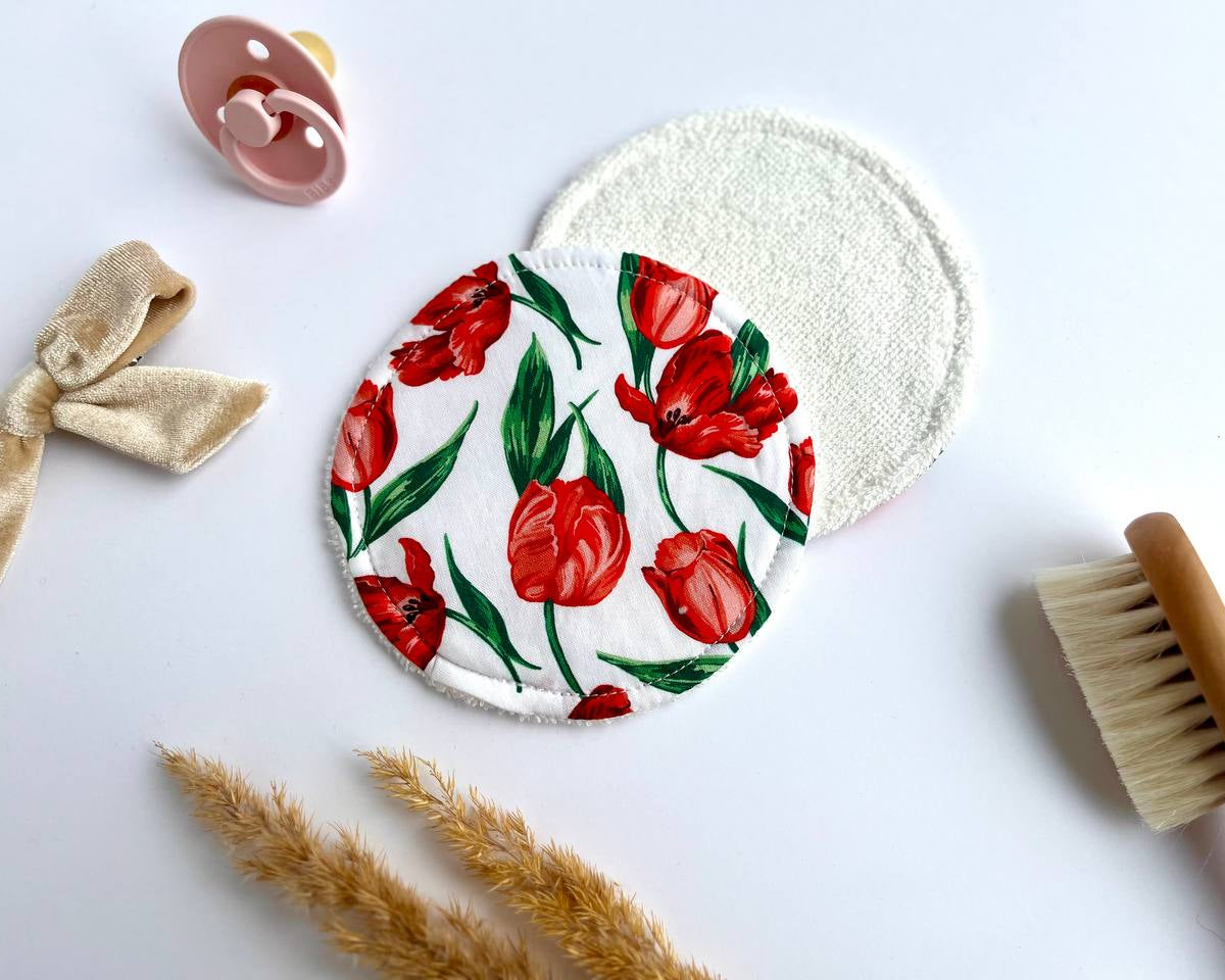 Reusable Breastfeeding Pads – Organic, Washable & Ultra-Soft Nursing Pads - Bright Watercolor