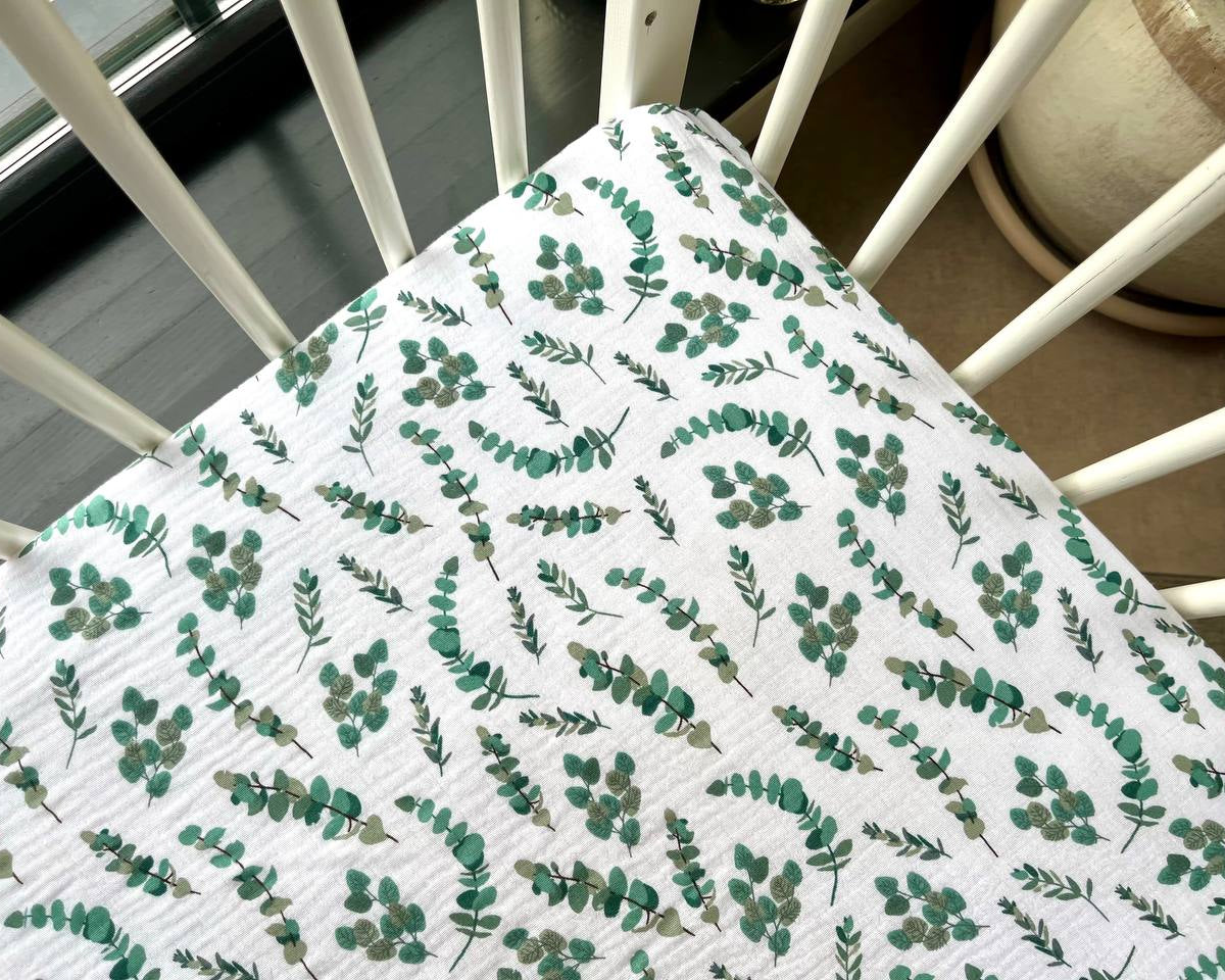 double gauze muslin crib sheet muslīna palags ar gumiju