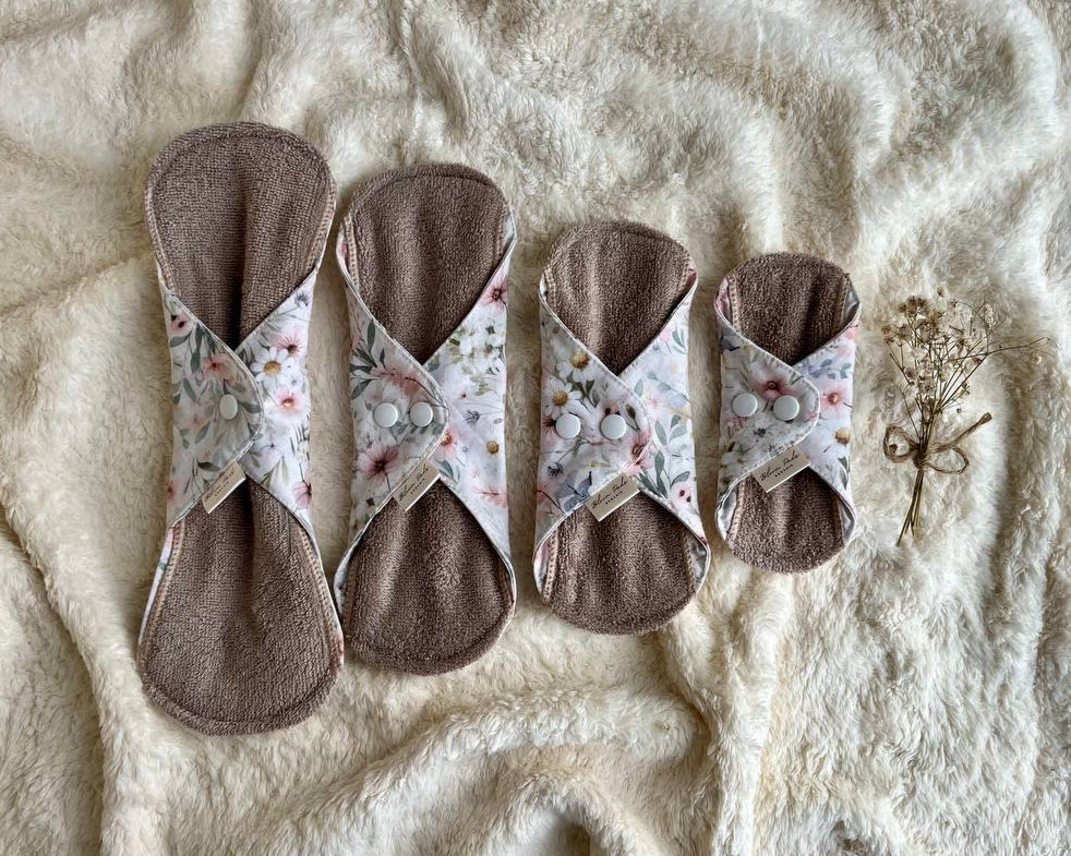 reusable cloth pads - organic cotton and bamboo