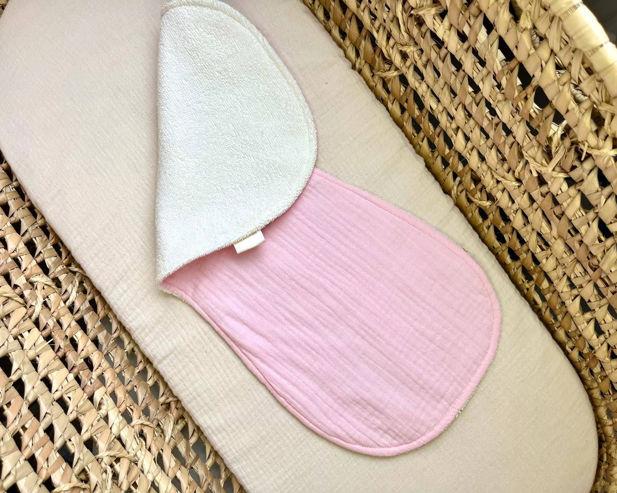 Organic Muslin Burp Cloth – Lavender | Soft & Absorbent Baby Bib for Newborns
