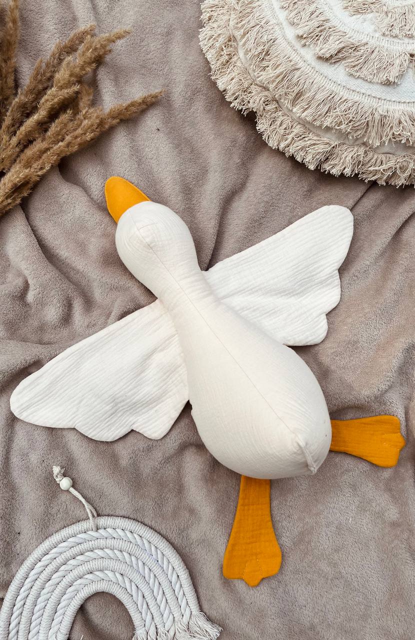 Organic Cotton Stuffed Toy Goose