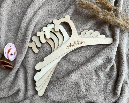 personalized baby wood hangers