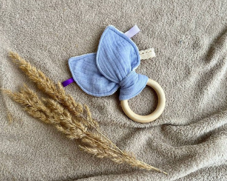 first baby toy wooden teething ring lavander