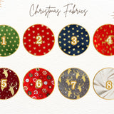 Personalizētas Ziemassvētku zeķes ar izšūtu vārdu – 8 svētku raksti, 6 diegu krāsas, ierobežots daudzums