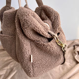 Teddy plush Diaper Bag, Personalised Baby Hospital Bag with Name Embroidery