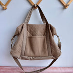 Quilted Muslin Tote Bag with Waterproof Bottom – Personalised, Stylish, Practical, and Lightweight