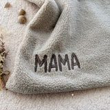 Large plush tote Mom Bag, Custom Teddy shopper personalised with name