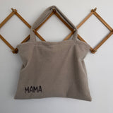 Large plush tote Mom Bag, Custom Teddy shopper personalised with name
