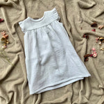white muslin kids dress