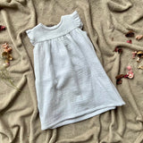 white muslin kids dress
