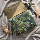 Portable changing pad - Blueberries diaper clutch