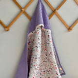 Cotton baby hooded towel - Lavender Meadows, Personalized kids towel with name, 8 designs