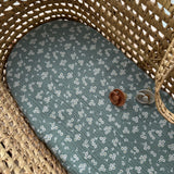 Organic Muslin Crib Sheet with Elastic for Baby Mattress, floral prints
