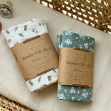 Organic Muslin Crib Sheet with Elastic for Baby Mattress, floral prints