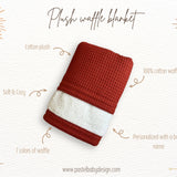 Warm cuddle baby blanket with soft ivory plush - Powder Mint
