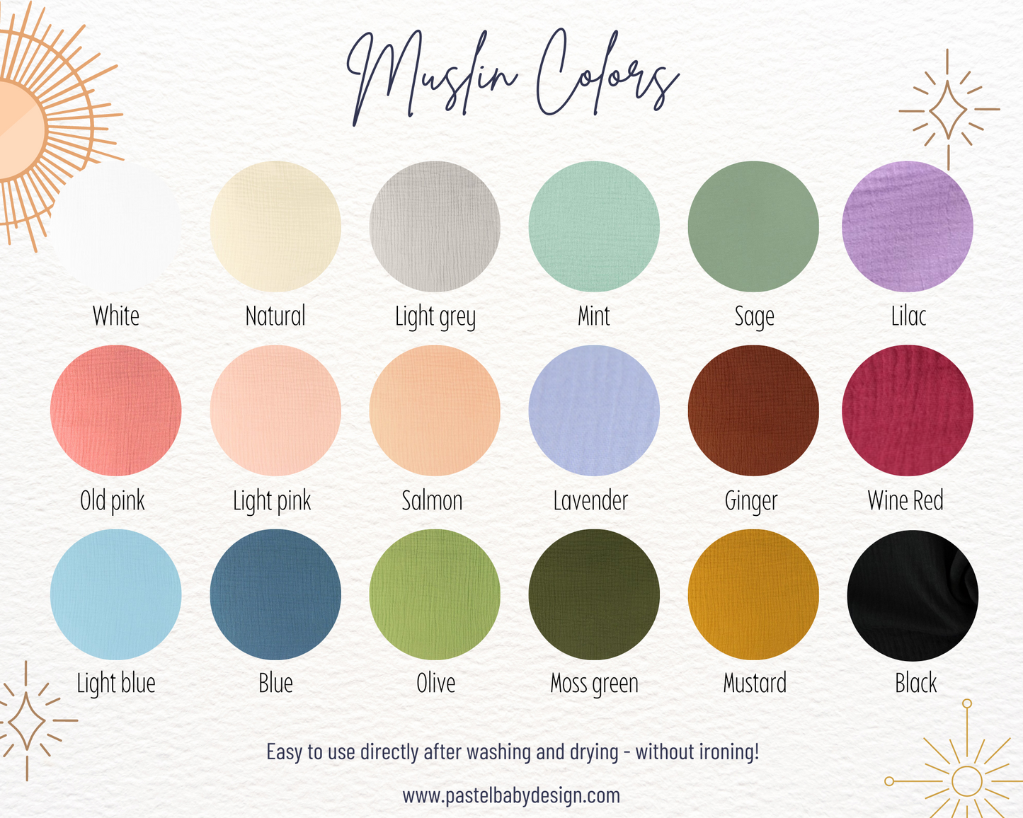 Warm Cozy Muslin Baby Sleeping Bag - Natural | 15 colors| 3 sizes