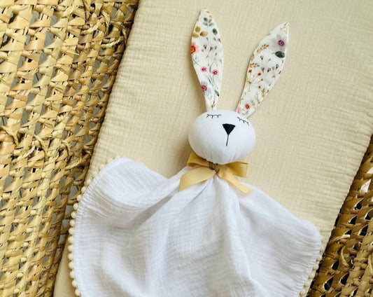 double gauze baby bunny comforter white