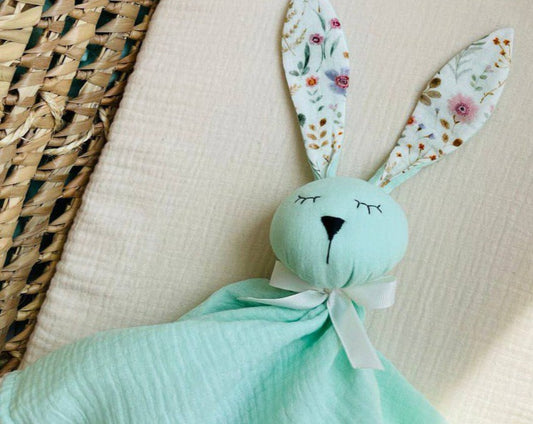 baby bunny comforter bunny mint
