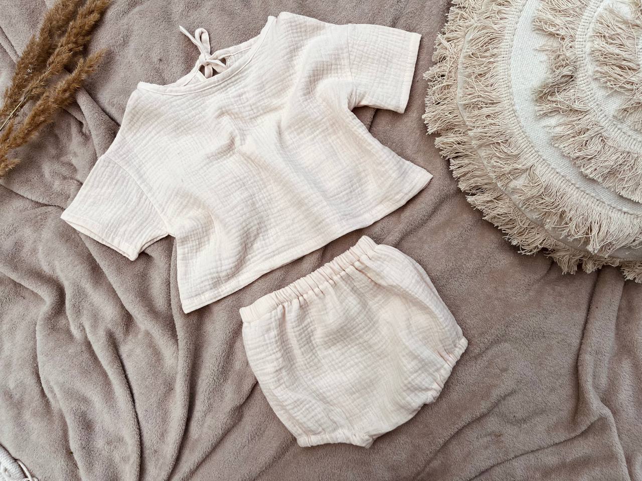 Muslin baby bloomers Unisex - Natural