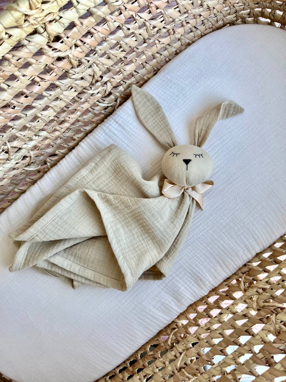 Adorable Bunny Baby Comforters for Soothing Sleep - Dark beige