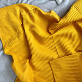 Personalized baby hooded towel - Mustard
