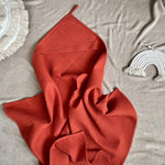 personalized baby bath towel Ginger brown