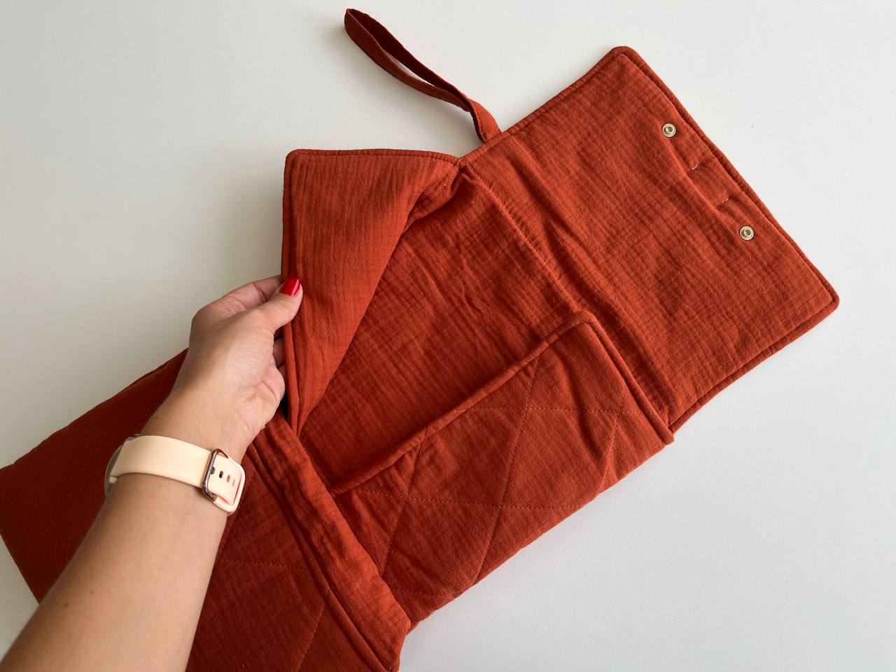 Portable changing pad - Ginger brown