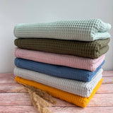 Warm cuddle baby blanket with soft ivory plush - Old Pink