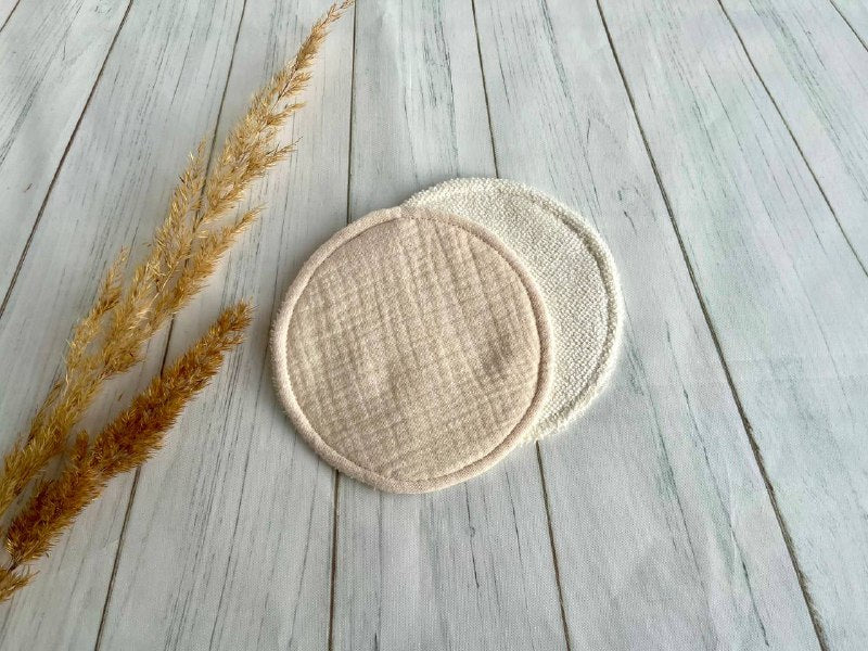 Reusable nursing pads - soft muslin and absorbent bamboo
