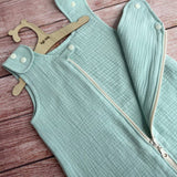 Muslin Baby Sleeping Bag with zipper and snaps | 15 colors| 3 sizes