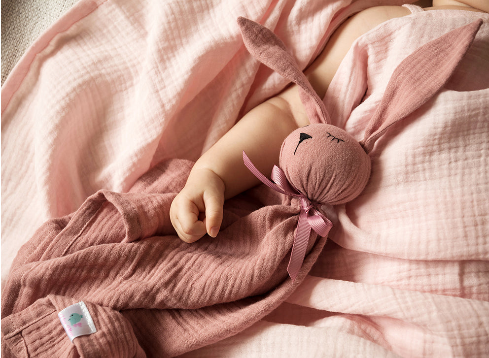 Miega lupatiņa zaķis, personalizēta raudzību dāvana zīdainim