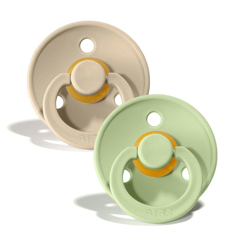 2 PACK Original BIBS pacifier SIZE 2, 6-18 months, SAND/PISTACHIO