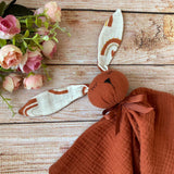 Double gauze Baby comforter Bunny in ginger brown
