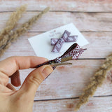 Latvian ethnic headband bow, clip or hair band set of 2