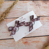 Latvian ethnic headband bow, clip or hair band set of 2