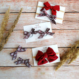 Latvian ethnic headband bow, clip or hair band set of 2