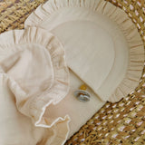 Newborn Ruffled muslin Pillow - Natural