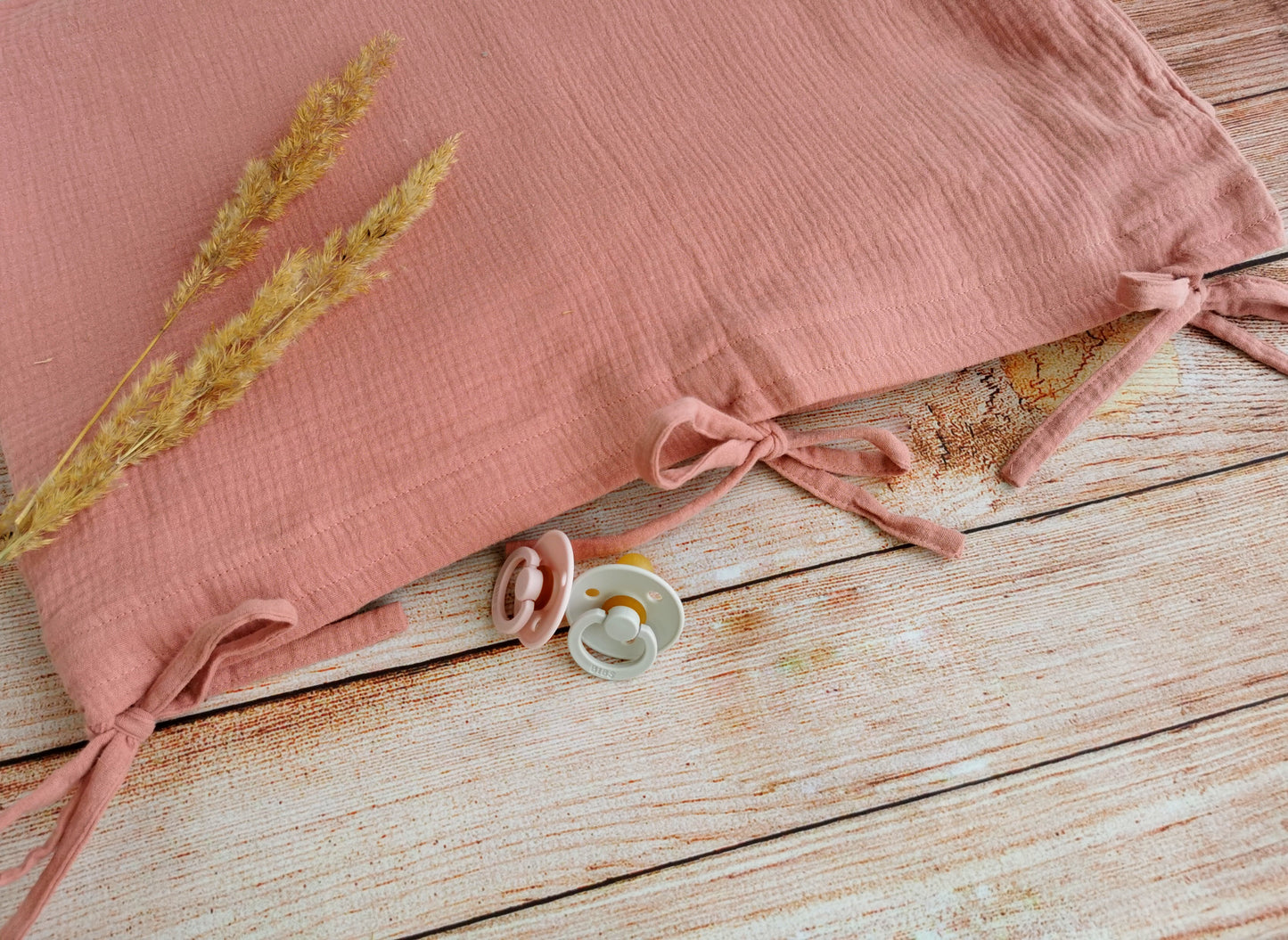 Muslīna bērnu gultas veļas komplekts - Vecrozā krāsā