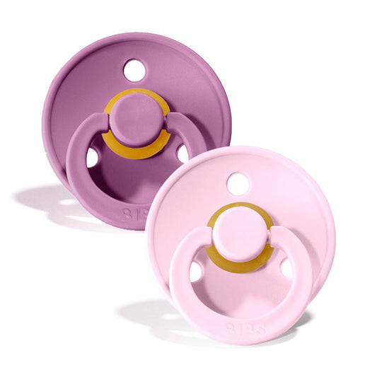 BIBS Pacifier 6-18 months Set, Size 2 - Baby Pink / Lavender
